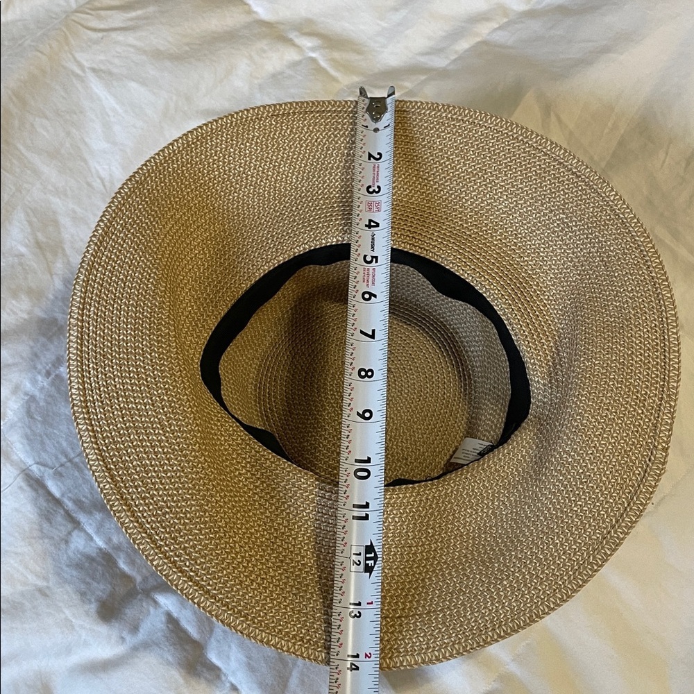 Talula | Tan | Straw | Black Cow Leather Band | Sun Hat | ResortWear | Size S - Picture 11 of 15